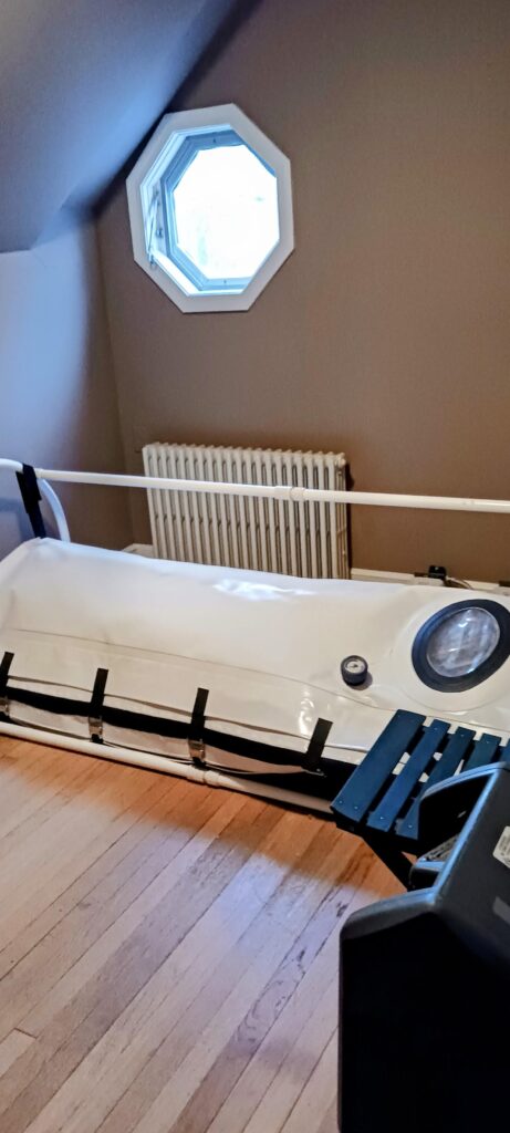 a soft-shell hyperbaric chamber